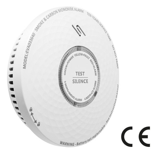 Détecteur de fumée et de Monoxyde de Carbone CO - Generix - EVA033640