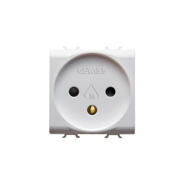 Prise 2m 2 P+t 16a Std Israelien Blanc - Gewiss - GW10281