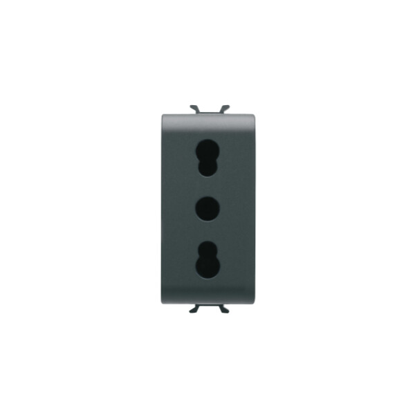 Prise 1m 2p+t 16a Biv P17-11 Std It N - Gewiss - GW12203