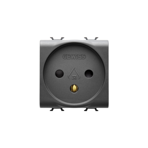 Prise 2m 2 P+t 16a Std Israelien Noir - Gewiss - GW12281