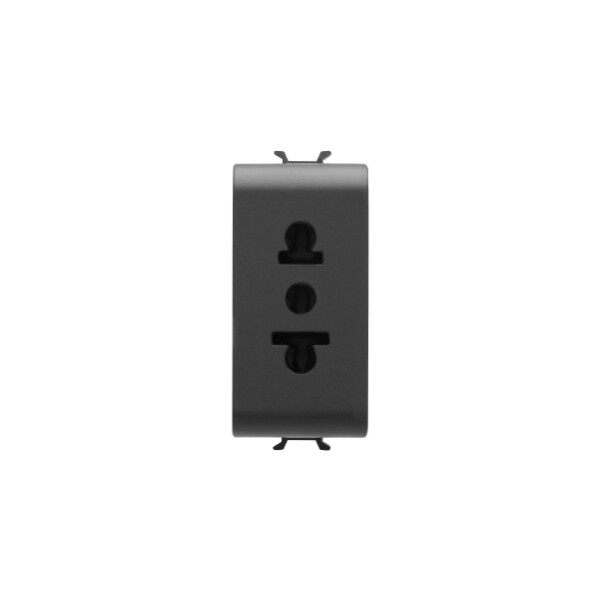 Prise 1m 2p+t 15a Std Usa Noir - Gewiss - GW12288