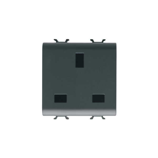 Prise 2m 2 P+t 13a Std Anglais Noir - Gewiss - GW12296