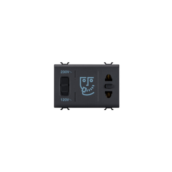 Pr. Rasoir+transfo D'isolement 3m Noire - Gewiss - GW12331