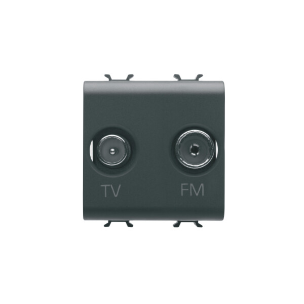 Prise Tv+fm 2m Noire - Gewiss - GW12381