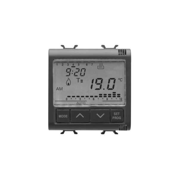 Thermostat Pr.en EncastrÉ 2m 230vca Noir - Gewiss - GW12703