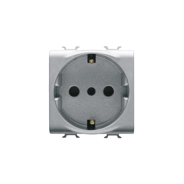 Prise 2m 2p+t 16a P30 Std I/d Titane - Gewiss - GW14205
