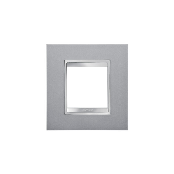 Plaque Lux Int. 2p Titane - Gewiss - GW16222VT