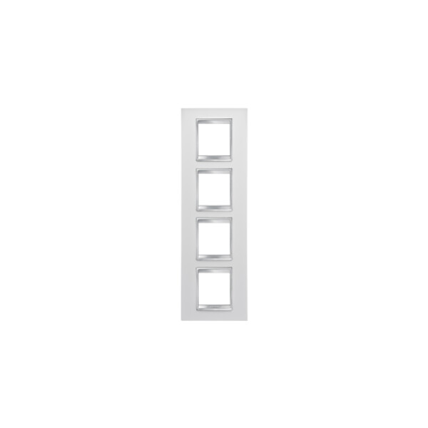 Plaque Lux Int. 2+2+2+2p V Blanc CrÈme - Gewiss - GW16229TB