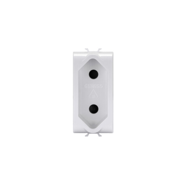 Socket-outlet 1m 2p 10a israeli std wh - Gewiss - GW10282