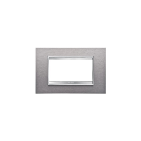 Plaque Lux 4p Inox BrossÉ - Gewiss - GW16204MI