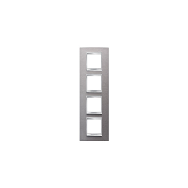 Plaque Lux Int. 2+2+2+2p V Inox BrossÉ - Gewiss - GW16229MI