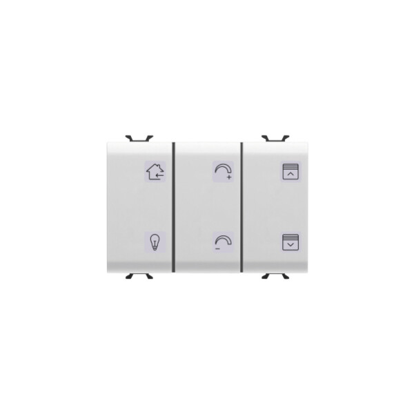 Puls.6ch tasti e simb.bianca+att.knx - Gewiss - GW10784A