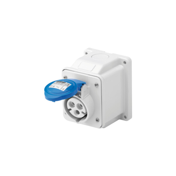 SOCLE PRISE SAILLIE 10° PROTÉGÉ - 2P+T 32A 230V BLEU - Gewiss - GW62415