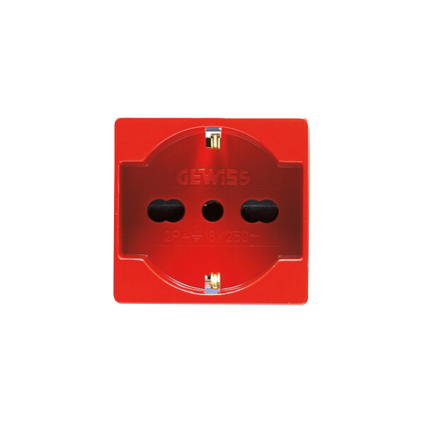 Prise 2p+t 16a biv.st.italien/all.rouge - Gewiss - GW20296
