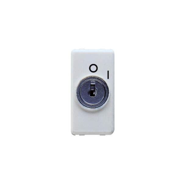 Bouton-p.avec cle' 1p 10a no sy/wt - Gewiss - GW20530