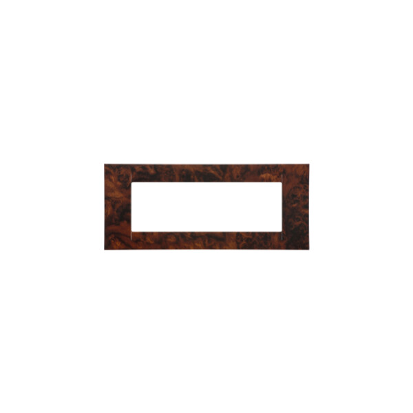 Plaque 6 pos.ronce de noyer system virna - Gewiss - GW22276