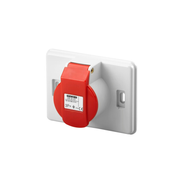Prise iec309 3p+t16a 380v ip44 encastr. - Gewiss - GW26421