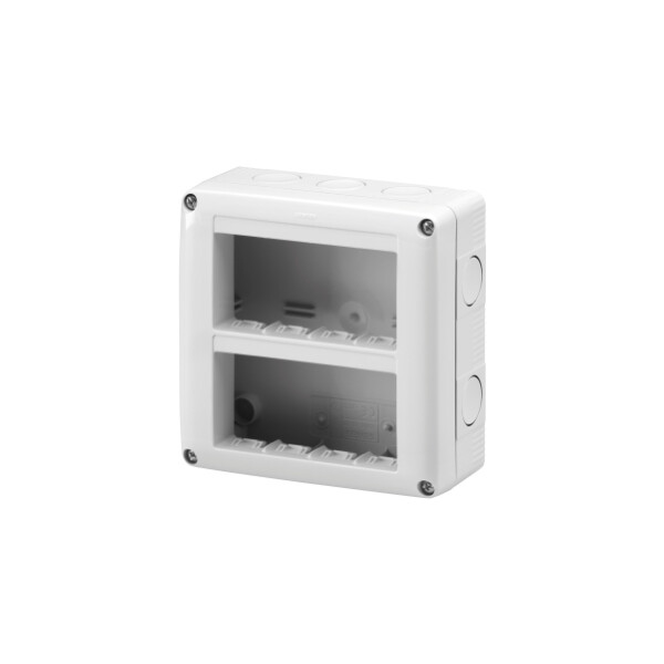 Coffr 8(2x4) postes vert.prot. - Gewiss - GW27023