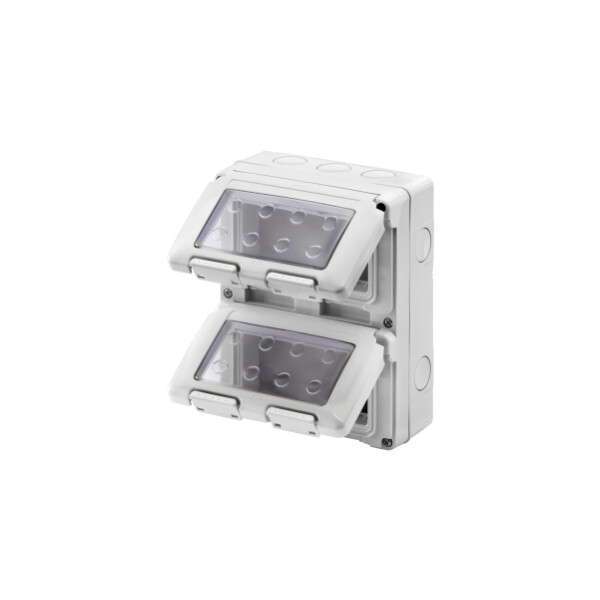 Coffr 8(2x4) postes vert.etanche - Gewiss - GW27051