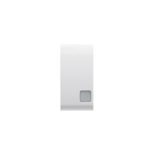 Interchangeable button key with neutral lens - 1 module - white - antibacterial - chorus - Gewiss - GW10739AB