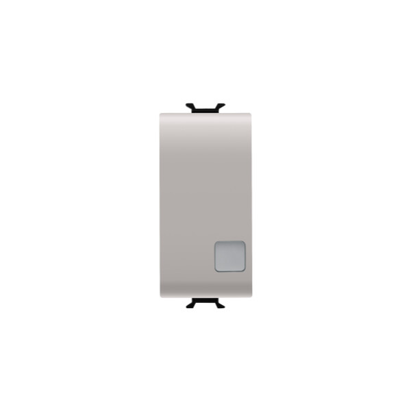 One-way switch 2p 250v ac - 16ax illuminable - with replaceable neutral lens - 1 module - natural beige - chorus - Gewiss - GW13005