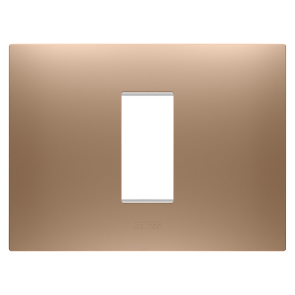Plaque ego rectangulaire 1p cuivre doux - Gewiss - GW16001CS