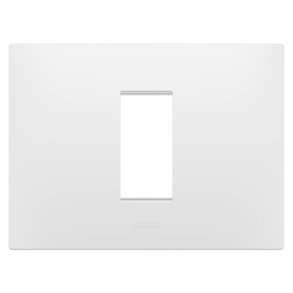 Plaque ego rectangulaire 1p blanc satin - Gewiss - GW16001PW