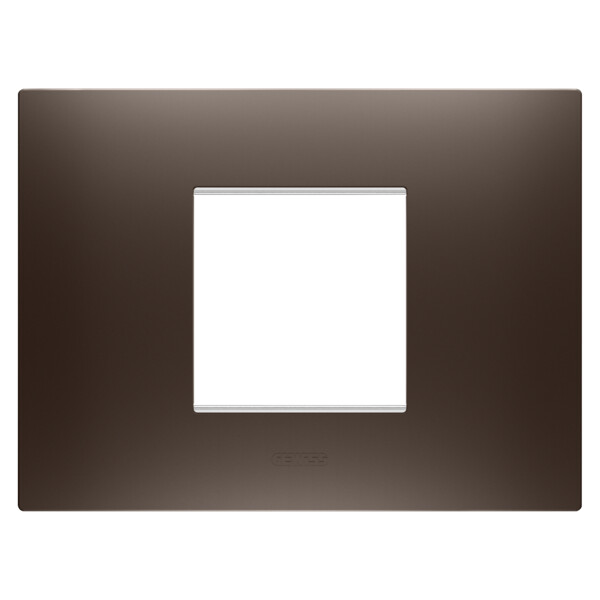Plaque ego rect. 2p teinte marron - Gewiss - GW16002BS