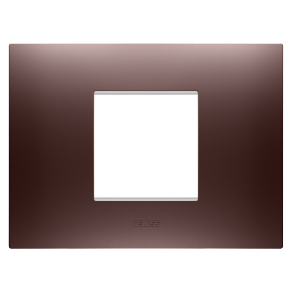 Plaque ego rectangulaire 2p cuivre - Gewiss - GW16002CP