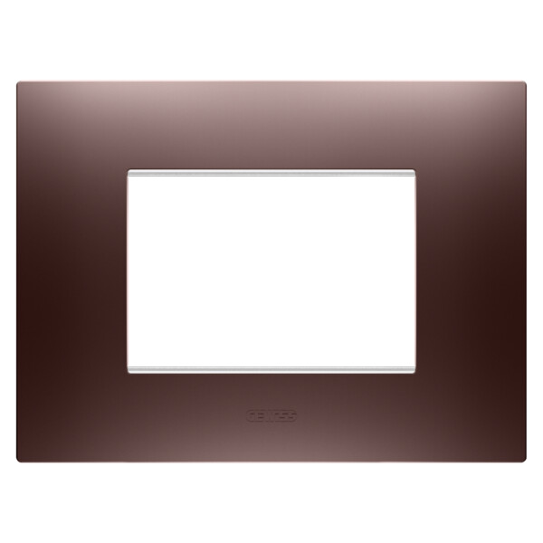 Plaque ego rectangulaire 3p cuivre - Gewiss - GW16003CP