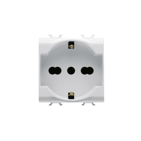 Prise 2m 2p+t 16a p30-17 std i/d bl.sat. - Gewiss - GW15204