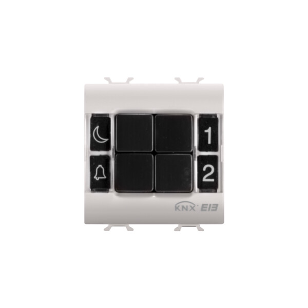 Push-button panel - knx - 4 channels - 2 modules - natural beige - chorus - Gewiss - GW13782