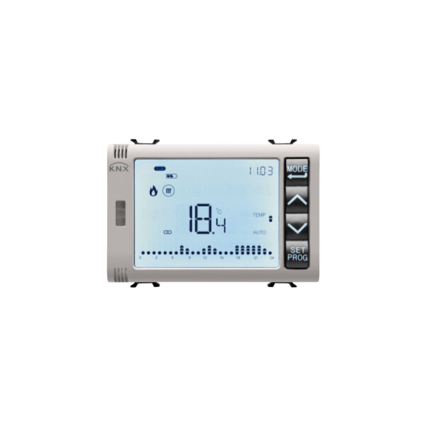 Timed thermostat/programmer with humidity management - knx - 3 modules - natural beige - chorus - Gewiss - GW13794H