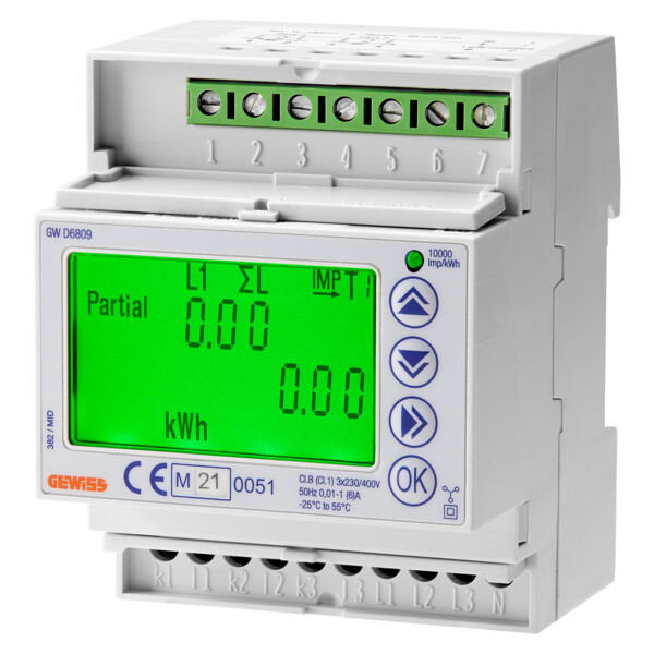 Compt.  mid modbus triph. indirect ti/5a - Gewiss - GWD6805