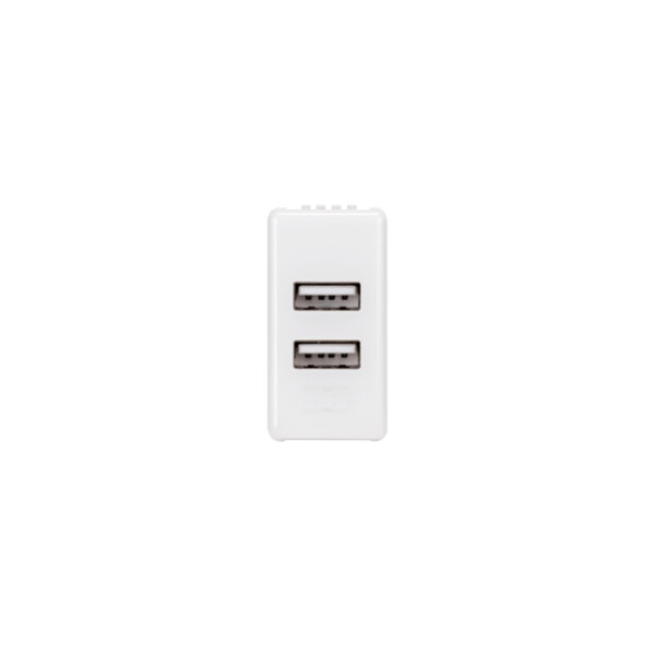Alimentatore doppio usb 1m sy/wt - Gewiss - GW20361