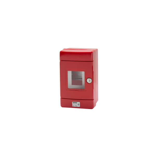 COFFRETS ÉTANCHES POUR MANOEUVRES DE SECOURS ET APPLICATIONS SPÉCIALES AVEC RAIL DIN- 4 MODULES EN50022 - ROUGE RAL 3000 - Gewiss - GW42206