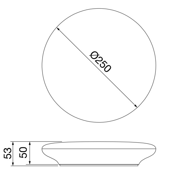 Luminaire LED Elia CL Gewiss - Ø250mm - polycarbonate - plafond - mur - Gewiss - GWF1310GA840