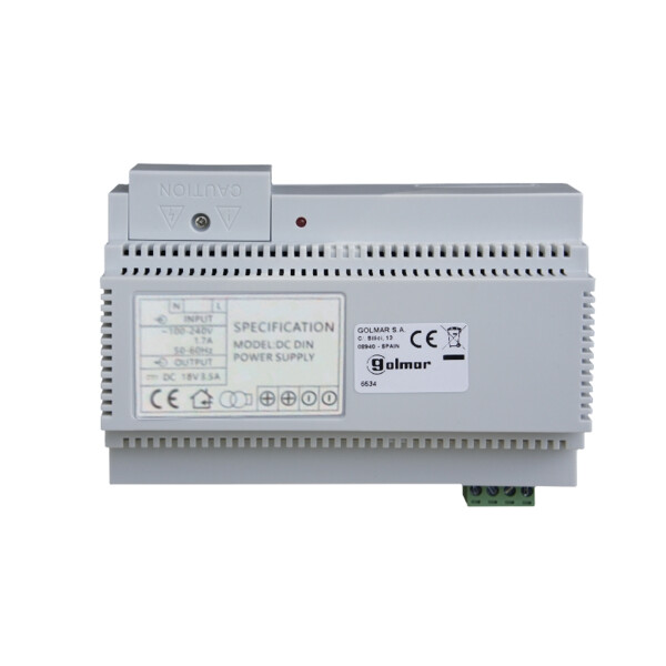 Alimentation pour système ip gplus, 18 vcc / 3.5 a, 8 din - Golmar - GFA/GPLUS