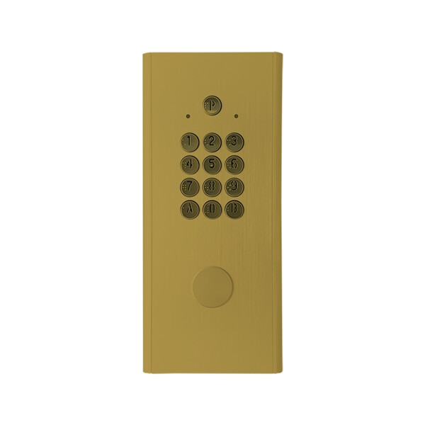 Clavier codé 1 relais à encastrer couleur or - Golmar - TSEC601/ED