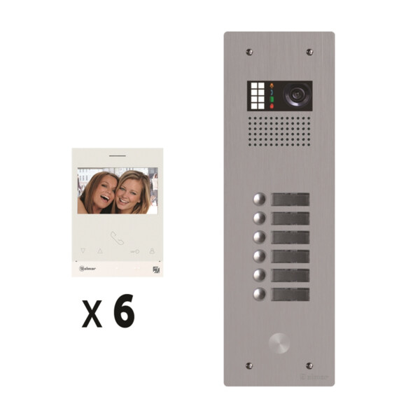 Kit vidéo collectif BUS 2 fils G2P 6 appels - Golmar - GKVG2P/106