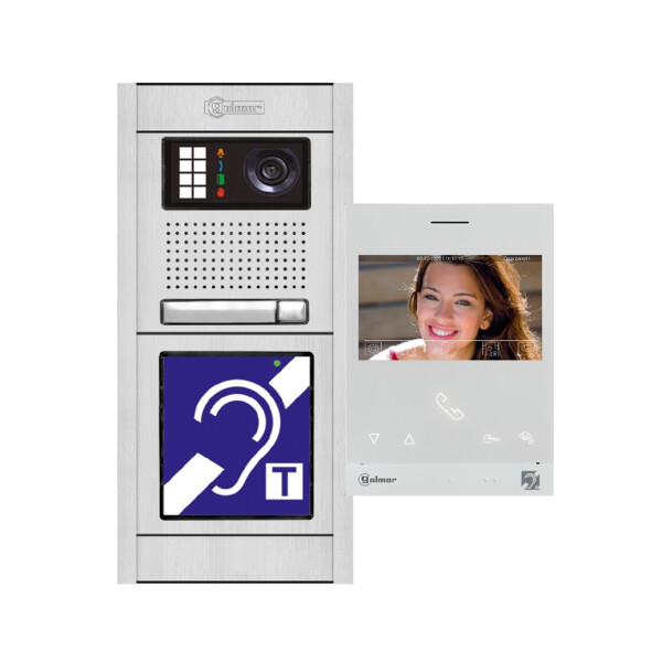Kit vidéo erp encastré nexa  aluminium 1 appel moniteur 4.3'' art4h (bm) - Golmar - GNERP/ART4H/L