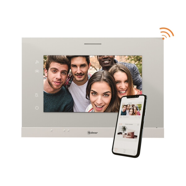 Moniteur couleur mains libres 7'' wifi tactile 48v (mémoire) poe 18/48v (ip g+) - Golmar - GART7W/G+/48