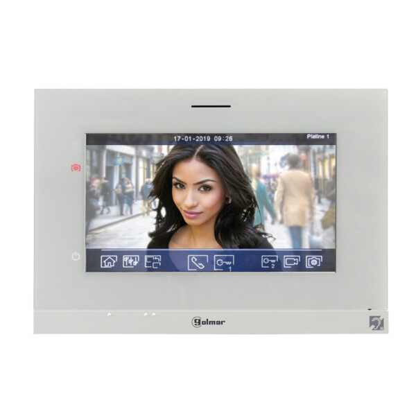 Moniteur couleur mains libres 7'' (boucle m. + mémoire) g2p - Golmar - GART7H