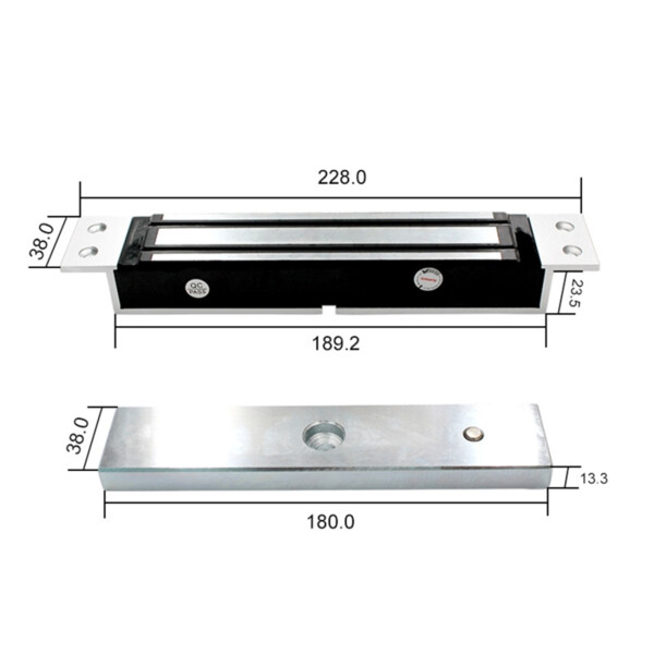 Ventouse électromagnétique 300 kg à encastrer. 12-24 vcc - Golmar - TVM300/01
