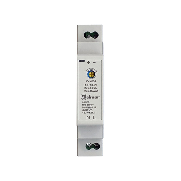 Alimentation Modulaire Faible Encombrement 12 Vcc 1,25 A Golmar – 1 Module DIN - Golmar - TALM1012/1