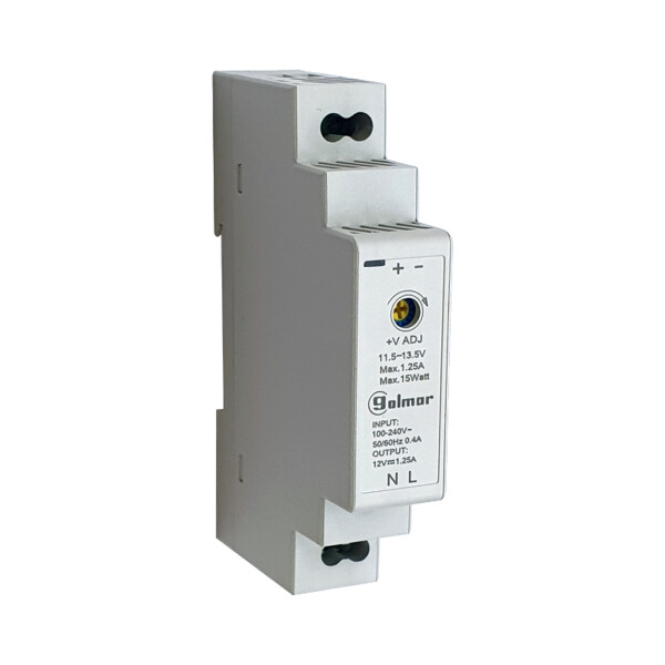 Alimentation Modulaire Faible Encombrement 12 Vcc 1,25 A Golmar – 1 Module DIN - Golmar - TALM1012/1