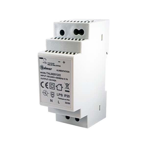 Alimentation Modulaire 12 Vcc 2 A Golmar – 2 Modules sur Rail DIN - Golmar - TALM2012/2