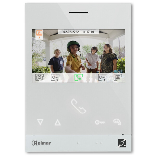 Moniteur couleur mains libres 4.3'' wifi avec mémoire Golmar - Golmar - GART4WH