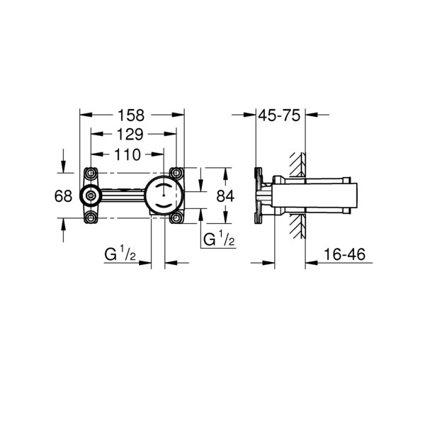 Corps encastre - universal - Grohe - 23571000