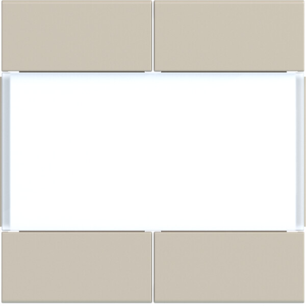 Enjoliveur 4 boutons poussoirs KNX gallery sand, plastique sable mat - Hager - WXE304S